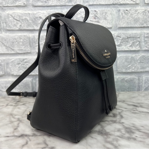 Kate Spade Leila Medium Flap Backpack In Black - Picture 4 of 10